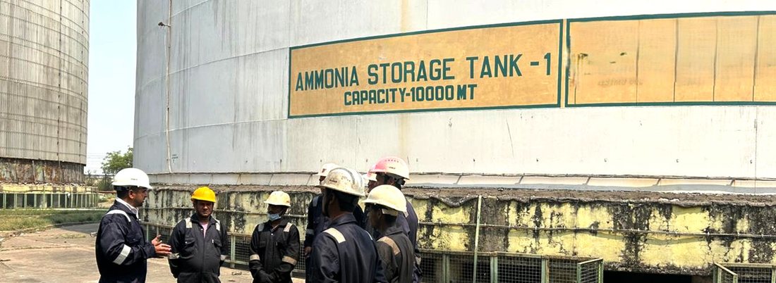 IRC inspection team on site at an industrial storage tank